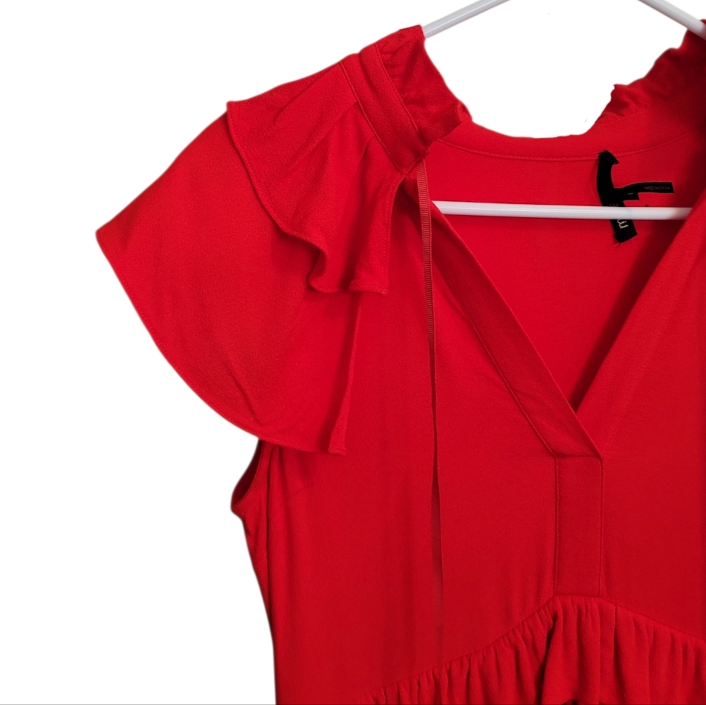 Maje Rutta Ruffled Crepe Mini Dress - Picture 7 of 15